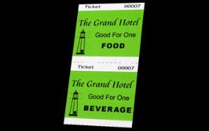 Food & Beverage Ticket – Two-part